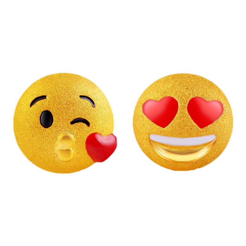 justgold表情黄金耳钉