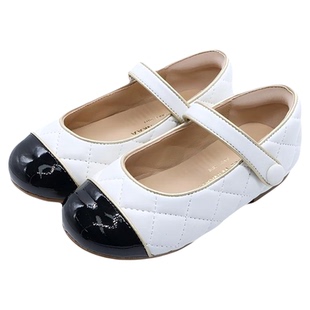 little winkaa法式刺绣菱格舞蹈鞋宝宝鞋子儿童公主鞋女童皮鞋