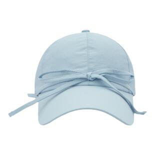 原创长飘带蝴蝶结棒球帽女夏季薄款速干防晒遮阳帽韩版亮色鸭舌帽