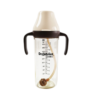 天才博士多功能翻盖奶瓶断奶神器PPSU婴儿6个月+300ml鸭嘴水嘴杯