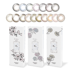 晶硕美瞳日抛香水系列粉水舒适彩色隐形眼镜小大直径10片黑兰花