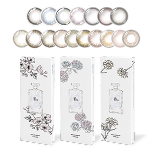 晶硕美瞳日抛香水系列粉水舒适彩色隐形眼镜大小直径10片冷白茶