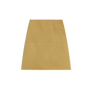 MANNALA丨“丽贝卡”极简进口小羊皮高奢佰搭经典A字半裙 Q9394