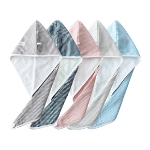 金号干发帽纯棉干发巾无捻纱布双层浴帽全棉毛巾料包头巾吸水易干