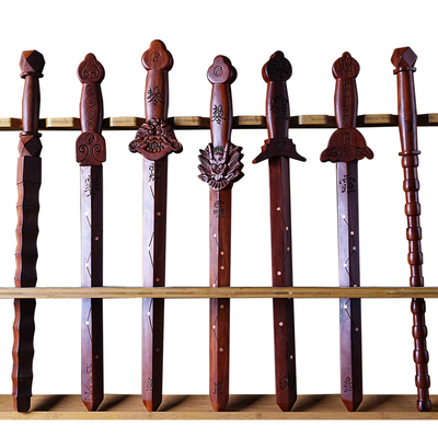 雷击枣木实木一体剑经典七星剑