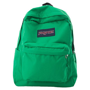 JanSport旗舰店杰斯伯学生双肩书包焦绿青草绿通勤电脑背包