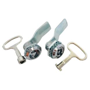 三角钥匙锁芯配件通用通开垃圾箱锁开关柜门控制箱电箱柜一字工具