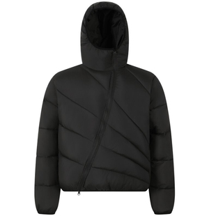 OV原创美式斜拉链解构排骨棉服外套女冬季宽松保暖连帽棉衣棉袄男