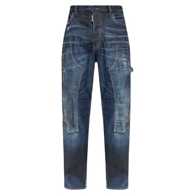 DSQUARED2/D2次方 秋冬系列 男士宽松直筒时尚牛仔裤