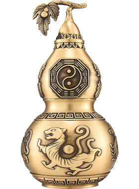 黄铜四神兽葫芦摆件镇宅客厅装饰