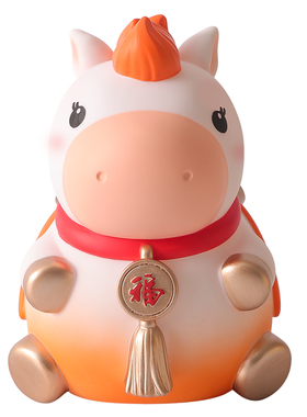 可爱生肖马吉祥物存钱罐摆件