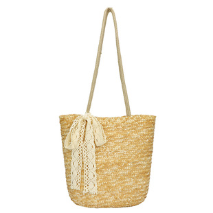 手工编织草编包大容量百搭麦秆草单肩包海边沙滩托特包女包菜篮子