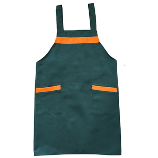 围裙2025新款加长定制logo印字防水防油黑色餐饮超市水果店工作服