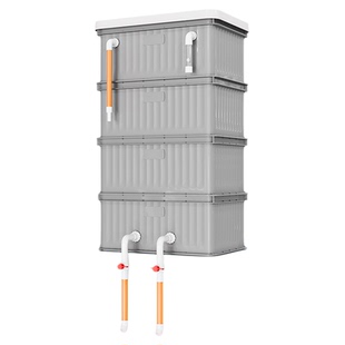 鱼缸周转箱过滤箱鱼池过滤器小型滴流盒净水循环系统整套水泵底滤