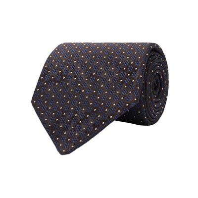 Suitsupply棕色花纹男士领带