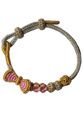 新款桃花手链穿3毫米各种大孔珠国风情侣手绳八股编绳成品diy手绳