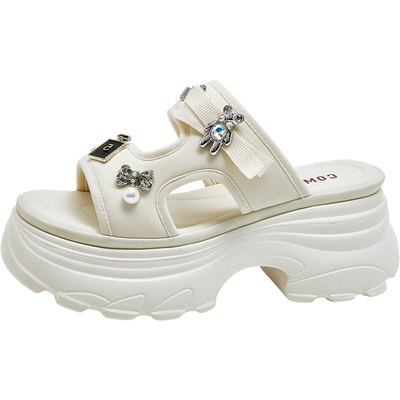 康莉厚底运动凉鞋女露趾凉拖