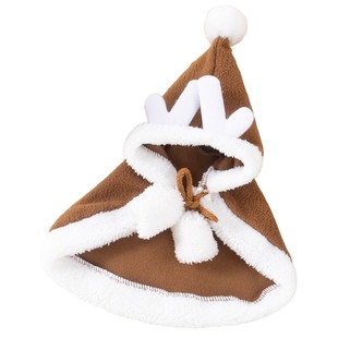 狗狗睡觉斗篷圣诞披风冬季加厚保暖挡风泰迪衣服冬装小型犬戴帽子