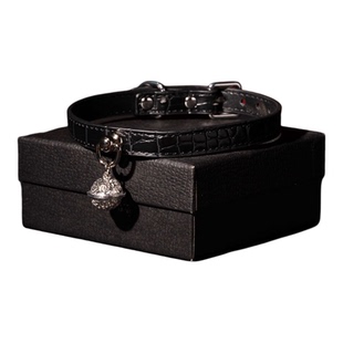 黑色鳄鱼纹项圈choker男女颈链锁骨链定制刻字puppy颈带情侣配饰