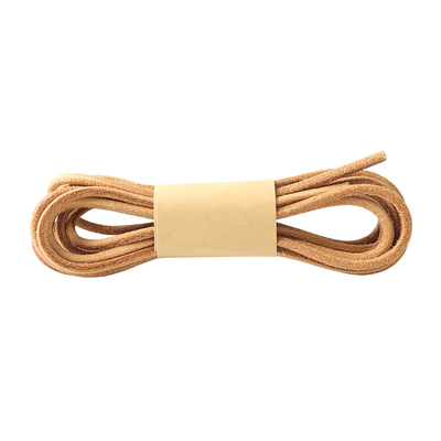 HIBERNI圆形棕色系牛皮鞋带