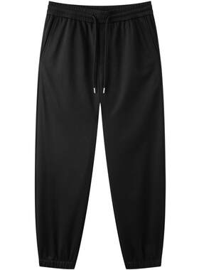 gxg.jeans男装 黑色肌理感宽松休闲长裤男裤束脚裤 25年夏新品
