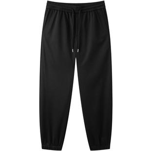 gxg.jeans男装 黑色肌理感宽松休闲长裤男裤束脚裤 25年夏新品