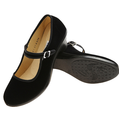 环球平绒鞋子黑色服务