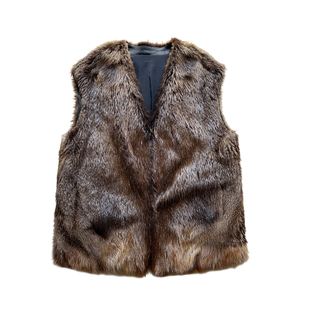 原生态皮毛一体男士外套2025秋冬新款皮草男马甲海狸毛真皮毛背心