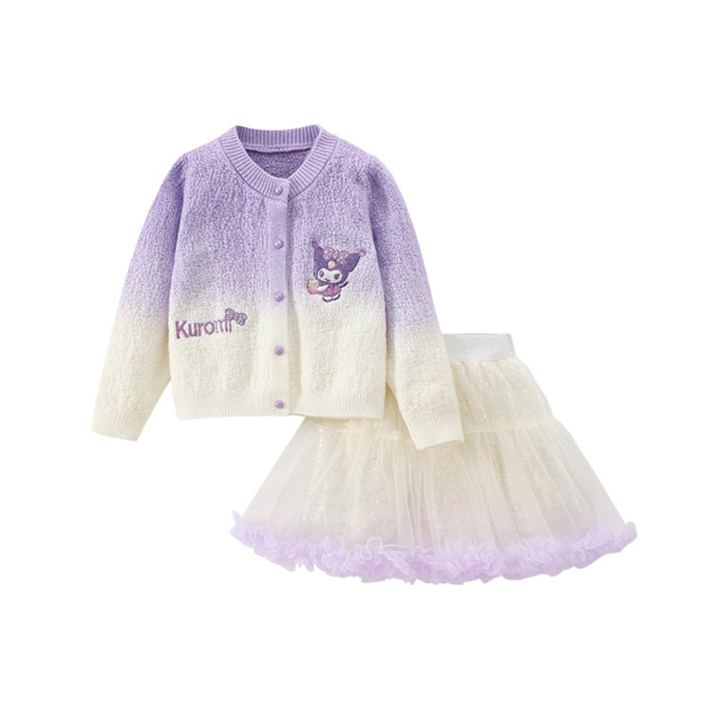 D.Bkyer库洛米衣服女童冬装套装2025新款儿童女孩tutu裙生日裙子