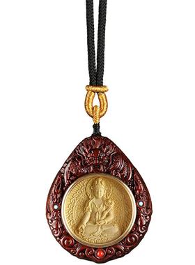 男女款紫檀木十二生肖本命佛吊坠