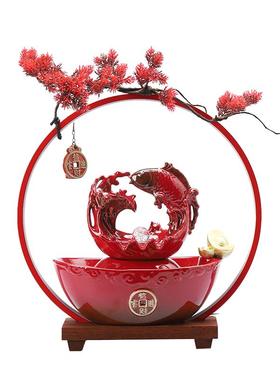 中式客厅招财乔迁礼物年年有鱼