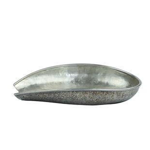 纯银时代一叶扁舟茶则茶勺足银999纯手工茶荷套装礼盒50g赠12件套