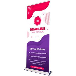 海纳展示旗舰店豪华收缩易拉宝立式展示架广告牌海报设计支板制做