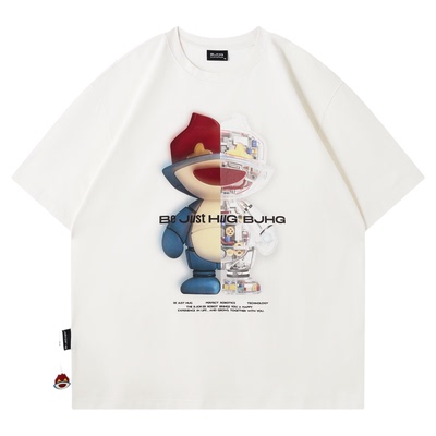 BJHG美式赛博童趣短袖男款T恤