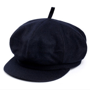 秋冬季毛呢中老年人老头帽子八角帽男60-70-80岁爸爸爷爷鸭舌父亲