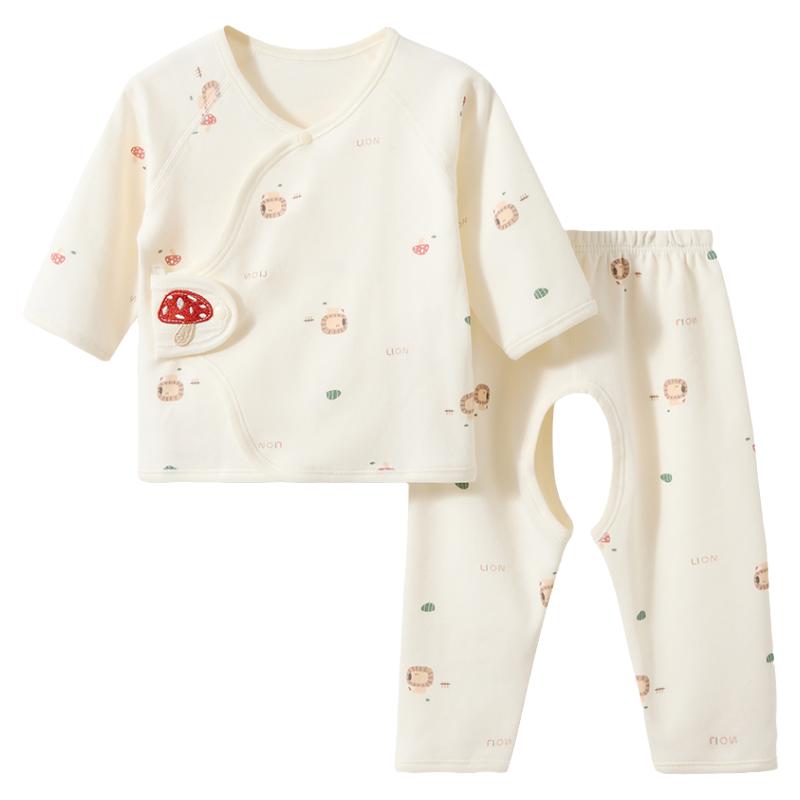 新生婴儿衣服春秋出生分体打底纯棉内衣0和尚3月初生宝宝秋衣套装