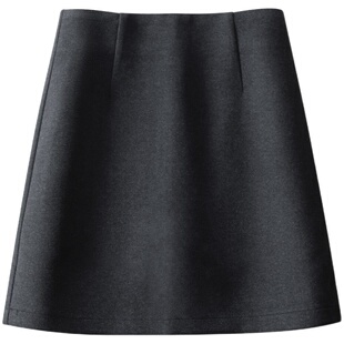 简约百搭毛呢半身裙短裙女冬季2025新款显瘦高腰包臀裙短款a字裙