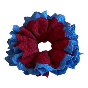 RTEP 小众定制goodsquish英国设计手工发圈双层蕾丝法式多层花边