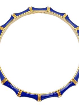 外贸欧美小众简约竹节滴釉手镯