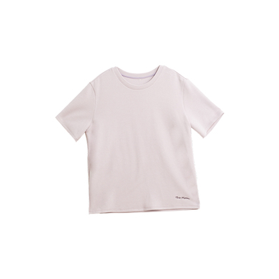 忘城A1001座/月亮诗/秋款人棉混纺磨毛加厚软糯亲肤显瘦短袖T恤女