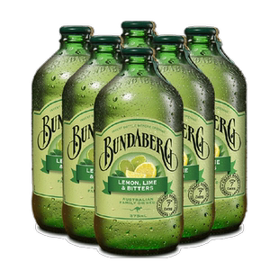Bundaberg宾得宝澳洲进口青柠汁味果汁375ml*6网红气泡水含气饮料