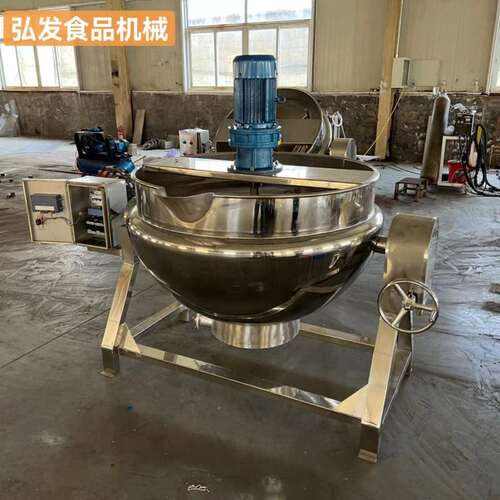 厂家定制不锈钢卤煮锅 可倾式电加热夹层锅 大型食堂汤粥锅