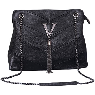 OULUYA欧美休闲软皮多口袋斜挎包