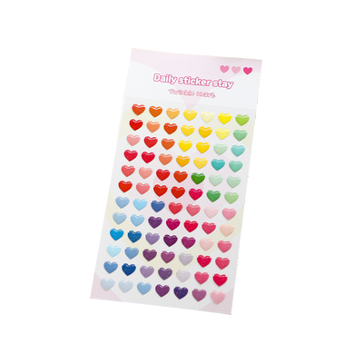 韩国BONITO爱心闪烁滴胶细闪贴纸 ins高颜值手帐素材手机壳装饰