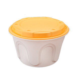 面条打包盒双层 高档一次性餐盒防盗锁扣 汤面分离打包碗1500ml