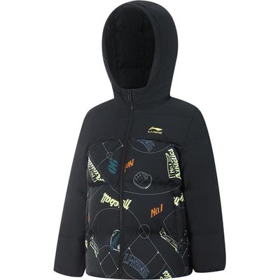 李宁童防泼水男女同款短羽绒服