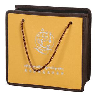 冬虫夏草礼品袋那曲虫草包装袋小号西藏虫草手提袋仿皮手拎袋定制