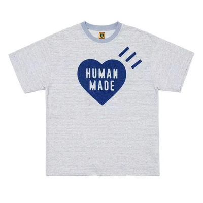 HumanMade蓝心标语印花短袖T恤