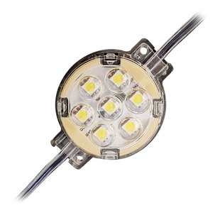 全彩跑马点光源广告牌匾灯LED户外防水跑马灯带外控低压24V暖白光