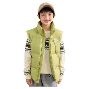 巴拉巴拉男童羽绒马甲大童保暖外套儿童立领纯色上衣冬装新款童装